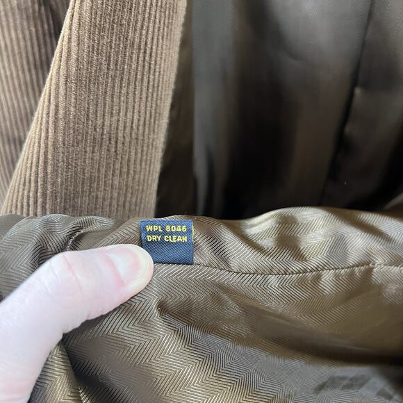 Men's Corduroy Blazer Size XL Chestnut Brown Preppy British Academia Grandpacore - Picture 7 of 10